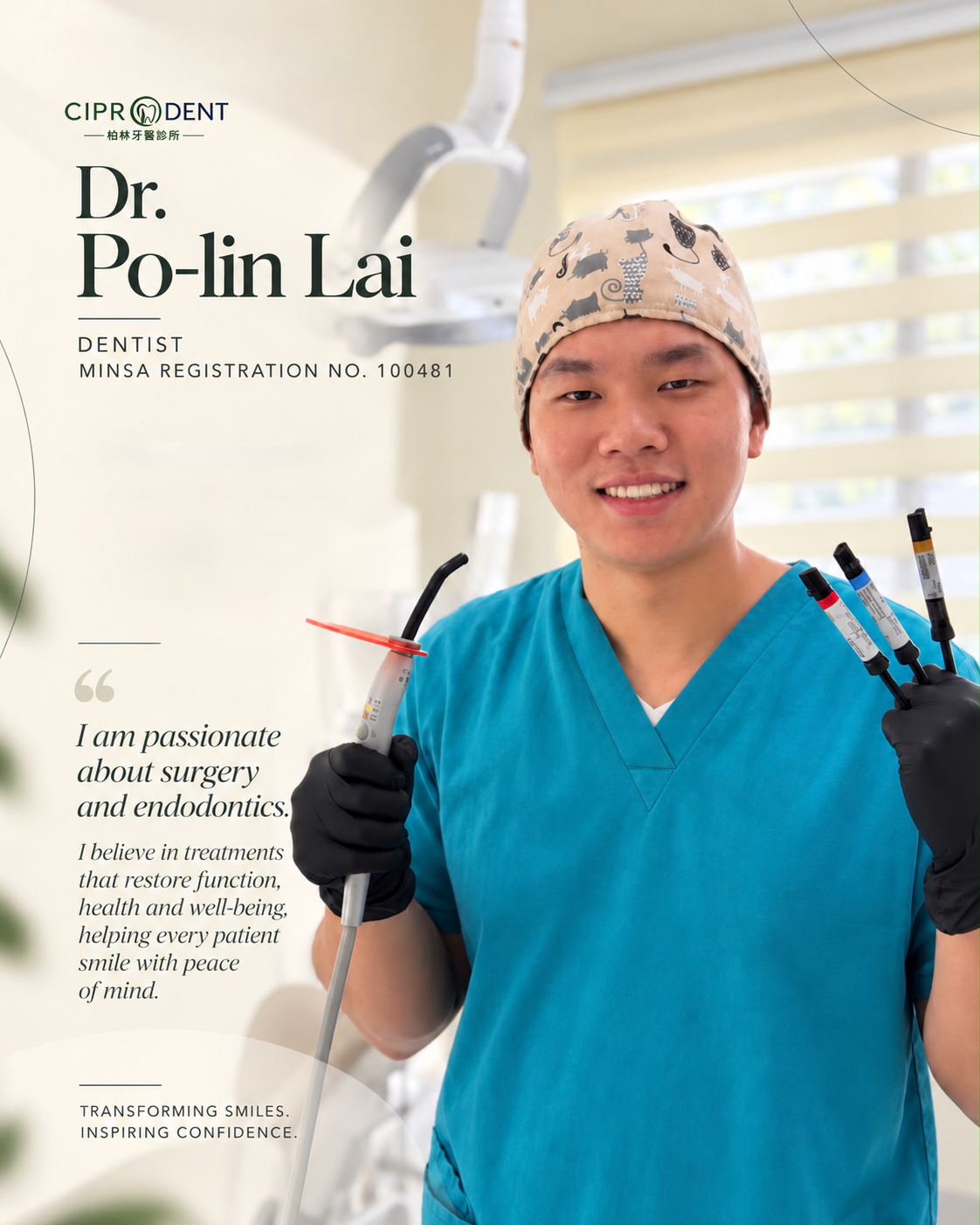 Introduction to Dr. Po-lin Lai, dentist at Ciprodent