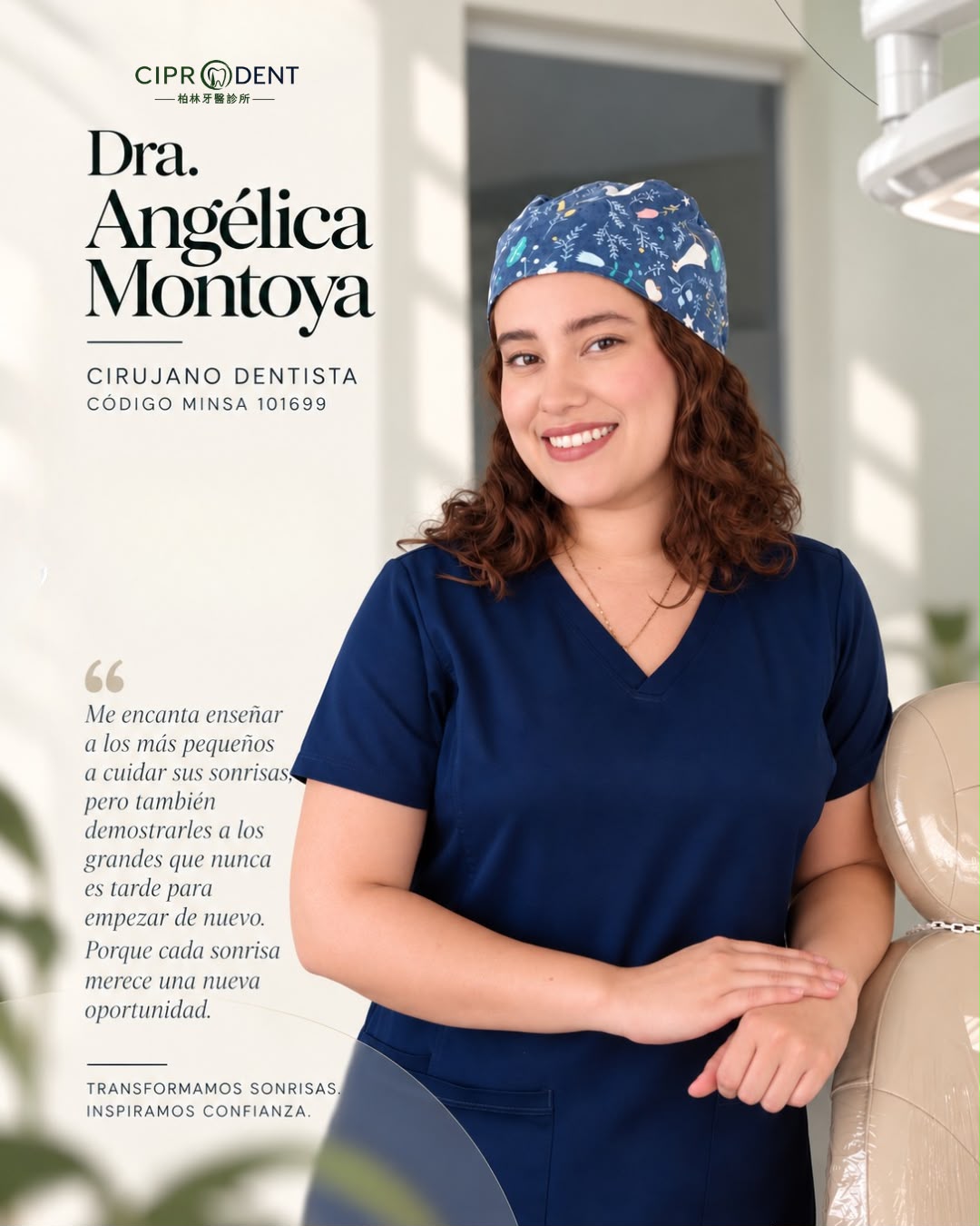 Presentación de la Dra. Angélica Montoya, cirujano dentista de Ciprodent